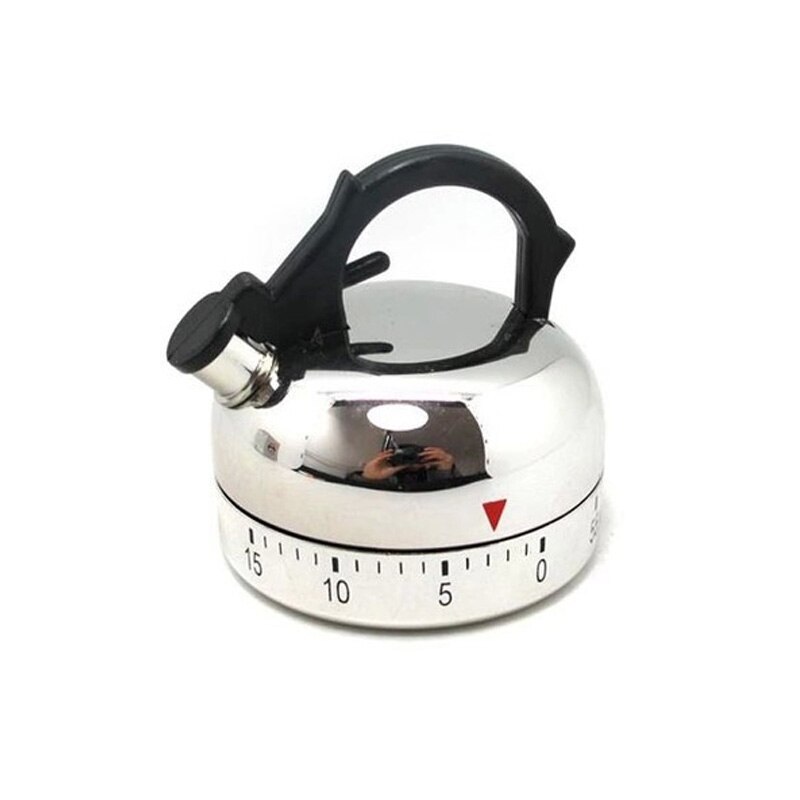 Newly Clock Counting 60 Minute Kitchen Timer Alarm Mechanical Teapot Shaped Timer