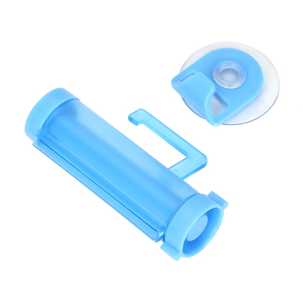 Vacuum Sucker Hook Dispenser Squeeze Tube Squeezer Toothpaste Dispenser Facial Cleanser Squeezer Clip: Blue