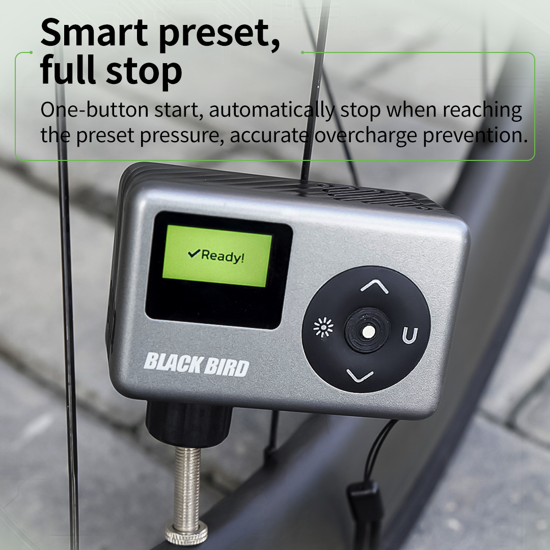 Blackbird AP6 Portable Intelligent Air Pump Bike Electric Inflator 120PSI Efficient Pump Suitable for Multiple Types of Valves ﻿