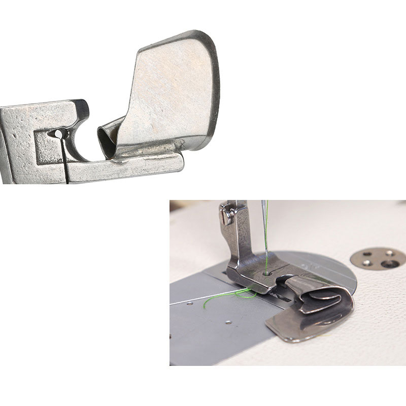 Industrial Sewing Machine Curved Hemming Foot All-steel Hem Pull Tube Silk Chiffon Skirt Crimping Device Hemming Foot