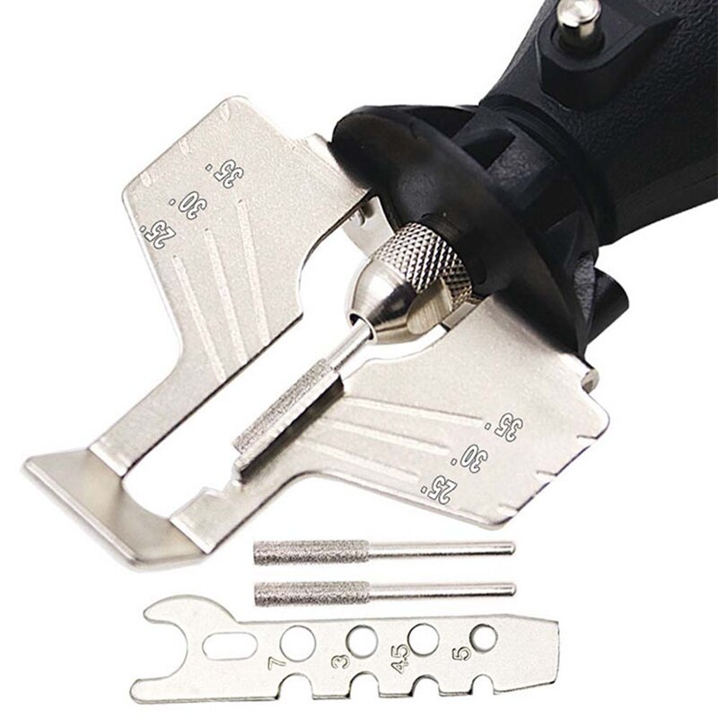 Afilador de sierra de trabajo, herramienta de molienda de diente de sierra para taladro, accesorio de afilado, accesorios de cadena de molienda eléctrica de