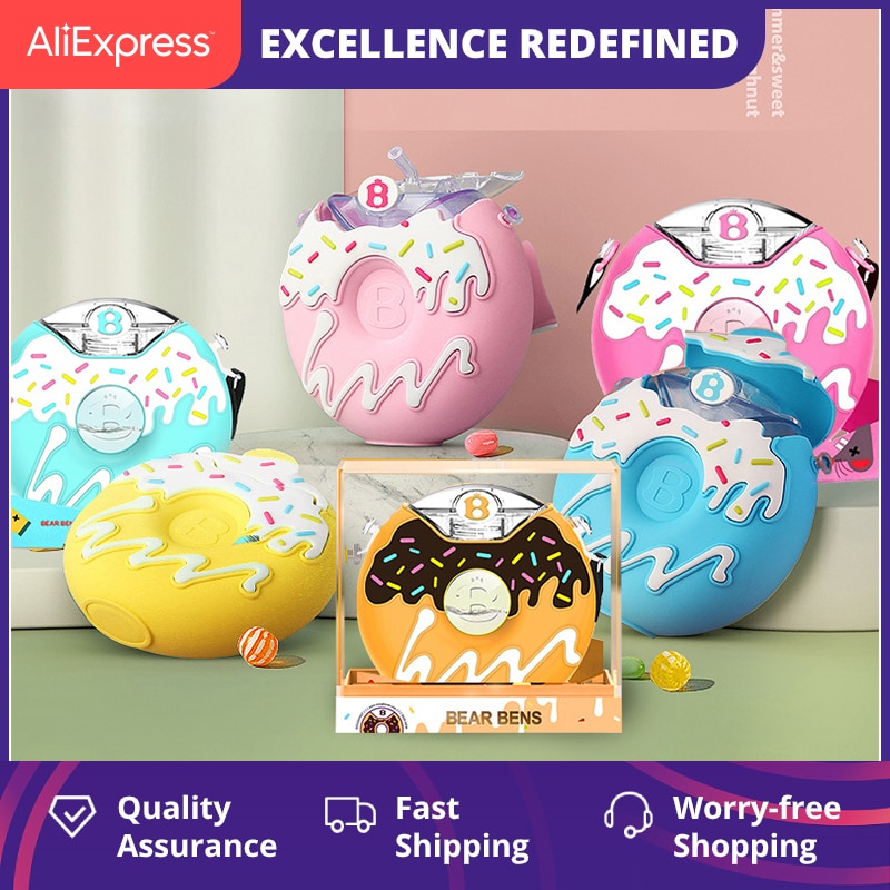 Kumamoto uczony/bearbens pączki Tritan szklany kubek niekapek dla dzieci słomkowy pojemnik na wodę 380ml wielokolorowy