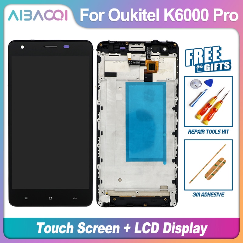 Aibaoqi Voor 5.5 Inch Touch Screen + 1920X1080 Lcd-scherm + Frame Assembly Vervanging Voor Oukitel K6000 Pro/K6000/K6000Pro Telefoon