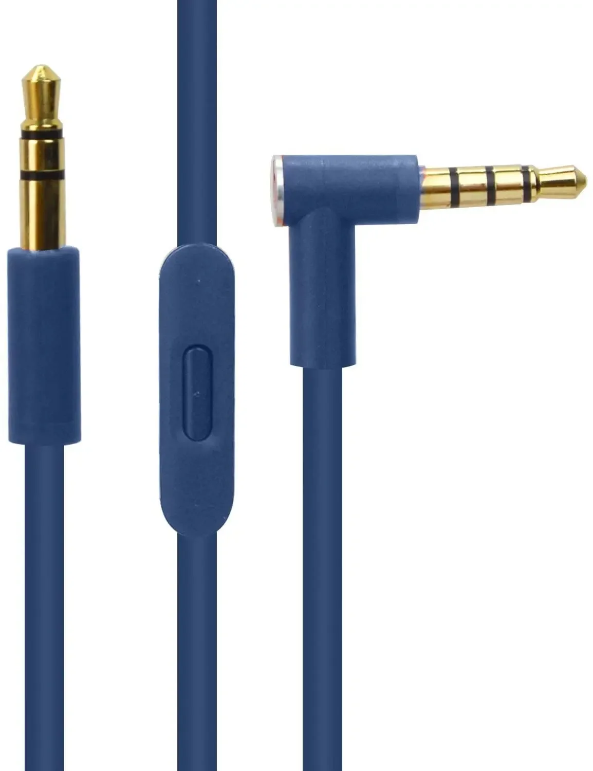 Cable de audio de repuesto con micrófono en línea y control para auriculares Beats by Dr Dre Solo/Studio/Pro/Detox: Azul