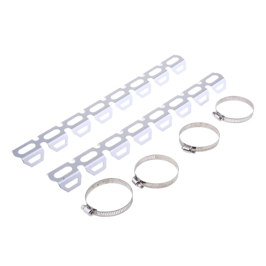 Motorcycle Exhaust Muffler Pipe Leg Protector Guard Muffler Pipe Cover for BMW R1200 F800GS F700GS F650GS (Silver)