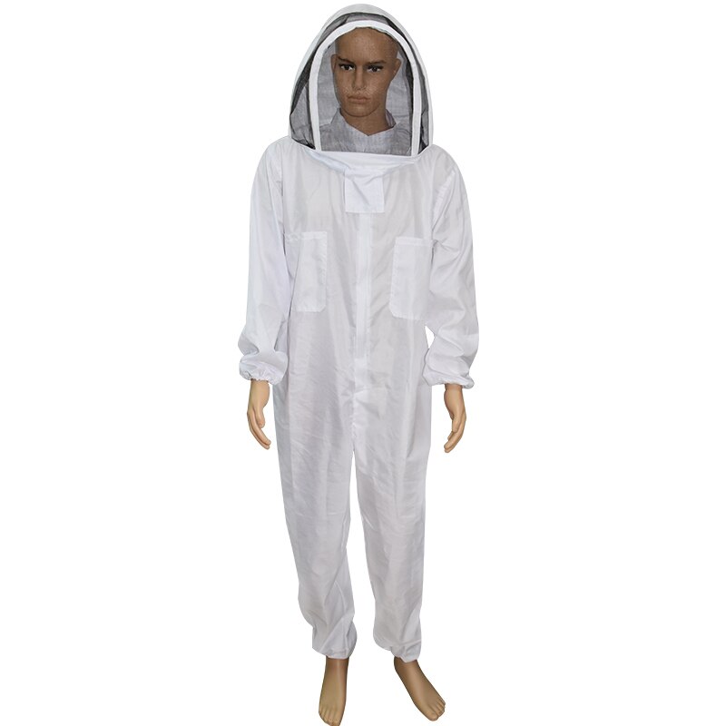 Beekeeping Clothing Full Body Beekeepers Bee Protection Beekeeping Suit Safty Veil Hat Dress All Body Equipment: White / XXL