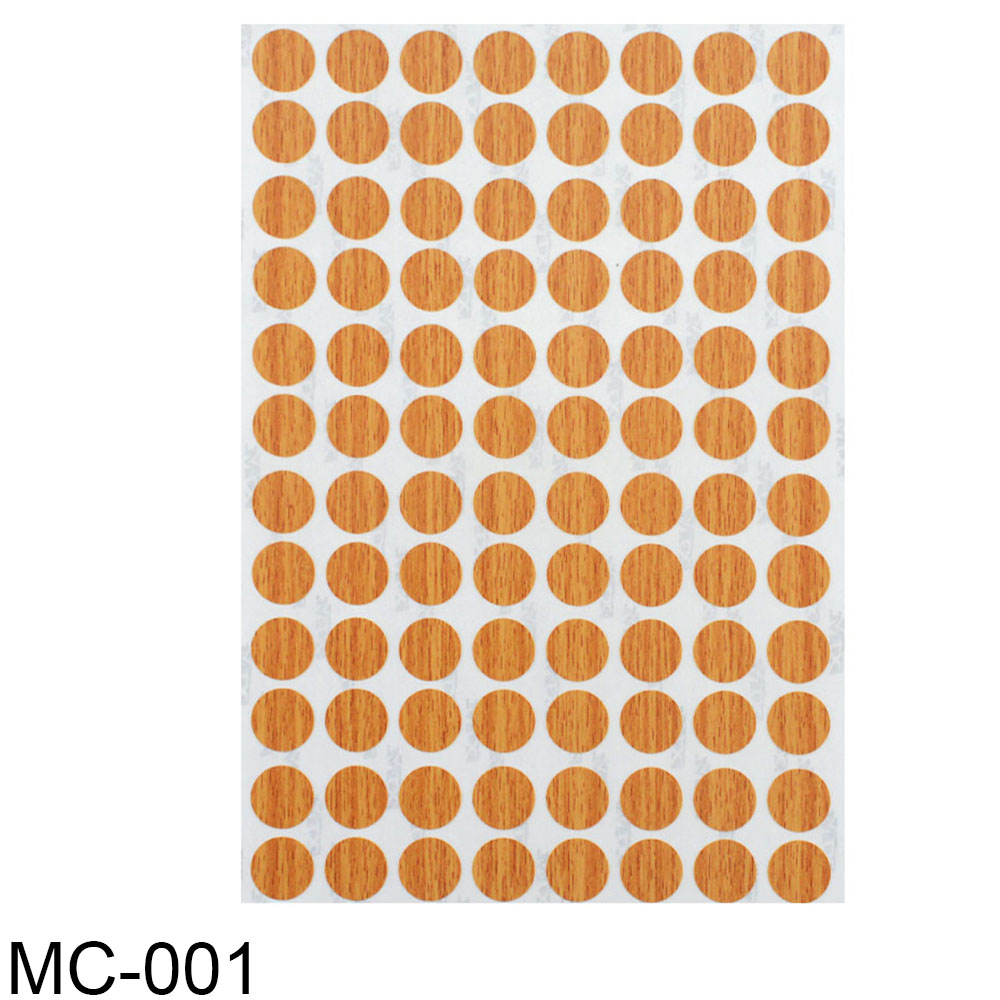 96Pcs/Sheet Pvc 15Mm Zelfklevende Decoratieve Films Meubels Schroef Cover Caps Stickers Hout Ambacht Bureau Kast ornament: MC-001