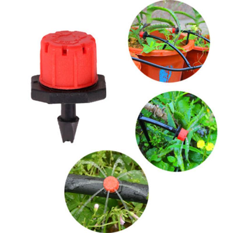 100 Stks/set Sprinkler Tuin Irrigatie Micro Flow Dripper Drip Head Irrigatie Sprinklers Verstelbare Water Druppelaar Hoofd