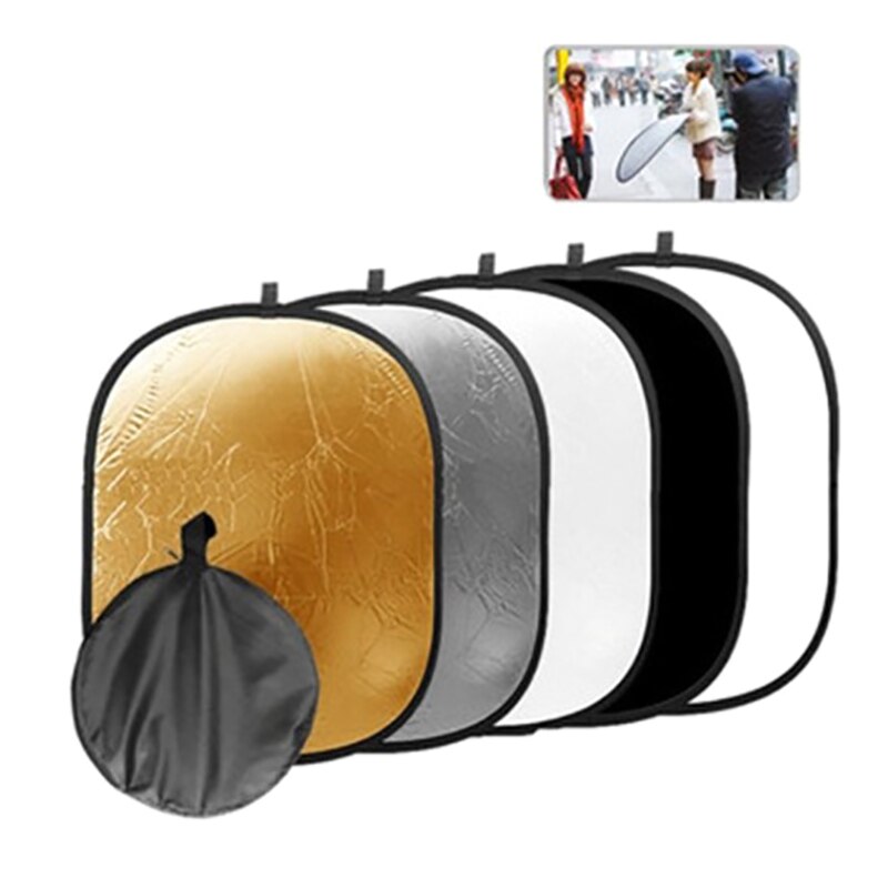 60X90Cm 5 In 1 Draagbare Inklapbare Oval Multi-Disc Licht Photo Studio Reflector Fotografia Fotografie Accessoires