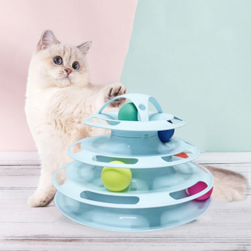 Jouets pour chats en animaux | Tour Interactive, pistes disque entraînement, plaque d'amusement, disque d'intelligence, balles de jouets pour chats pour tranchage, fournitures pour animaux de compagnie