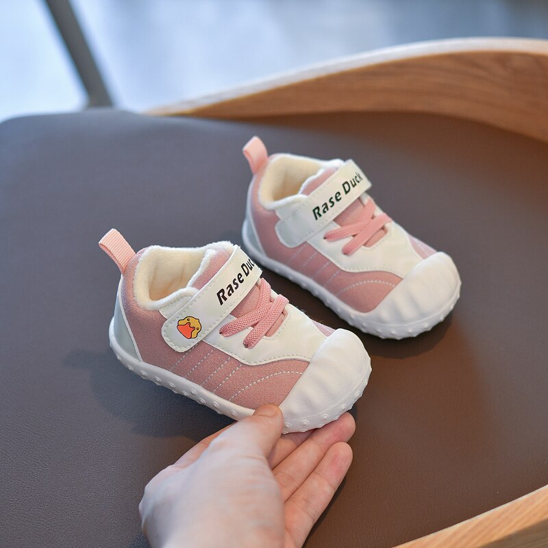 Baby Mädchen Jungen Schnee Stiefel Winter Säuglings Kleinkind Stiefel Weichen Boden Warme Plüsch Karikatur freundlicher freundlicher draussen Schuhe: Rosa / 19(Einlegesohle 14.5cm)