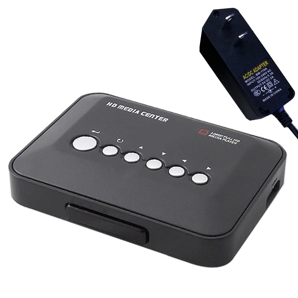 mini pełny HD1080P MKV HDD HD odtwarzacz multimedialny centrum HD AV VGA USB SD MMC pilot odtwarzacz ue/nas/UK/AU wtyczka: US wtyczka