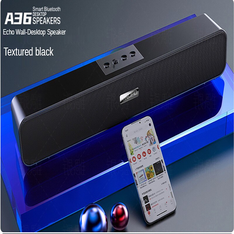 Brand bluetooth sound bar TV speaker bluetooth 5.0 PC cinema auxiliary radio wired wireless home surround sound bar stereo: Default Title