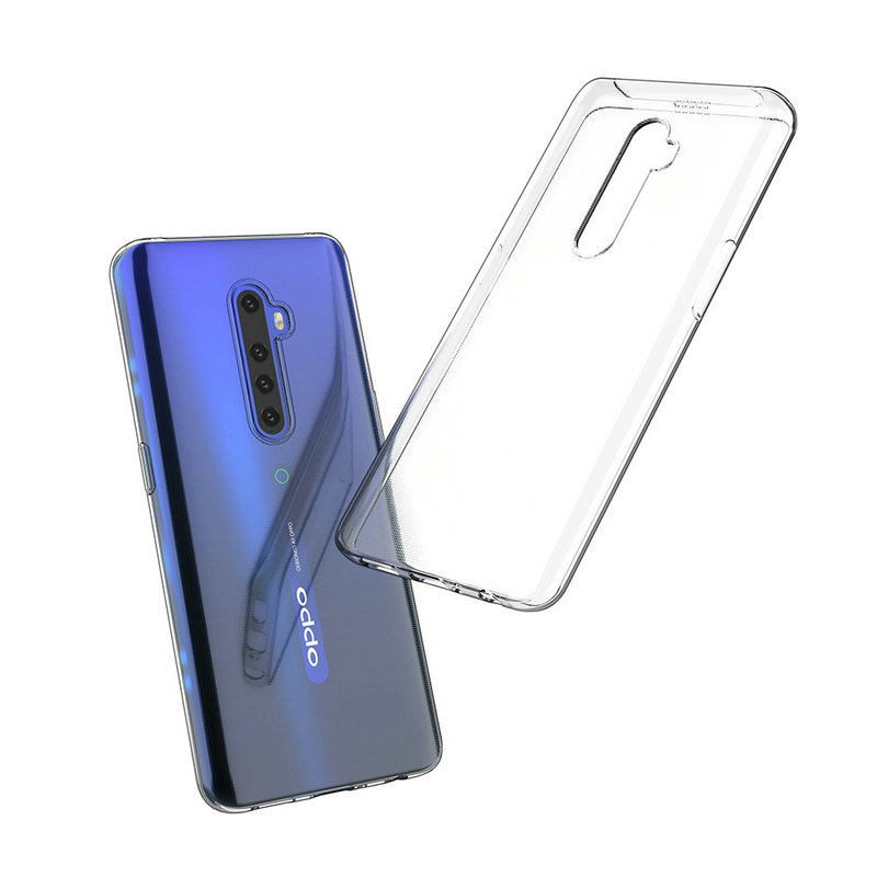 Carcasă de telefon de lux pentru oppo reno ace  z 2z 2f reno 2 2 f pro 10x ace 2 eva 5g, carcasă spate transparentă din silicon moale tpu