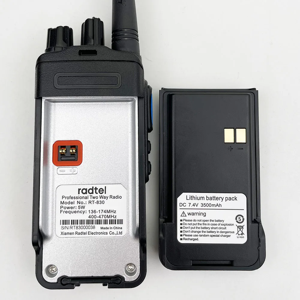Radtel RT-830 NOAA Weather Channel 6 Bands Amateur Ham Two Way Radio 128CH Walkie Talkie Air Band Color Police Scanner Marine