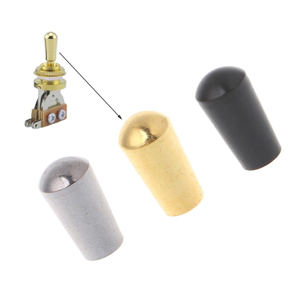 Internal Thread 3.5mm Brass Electric Guitar Toggle Switches Knobs Tip Cap Button