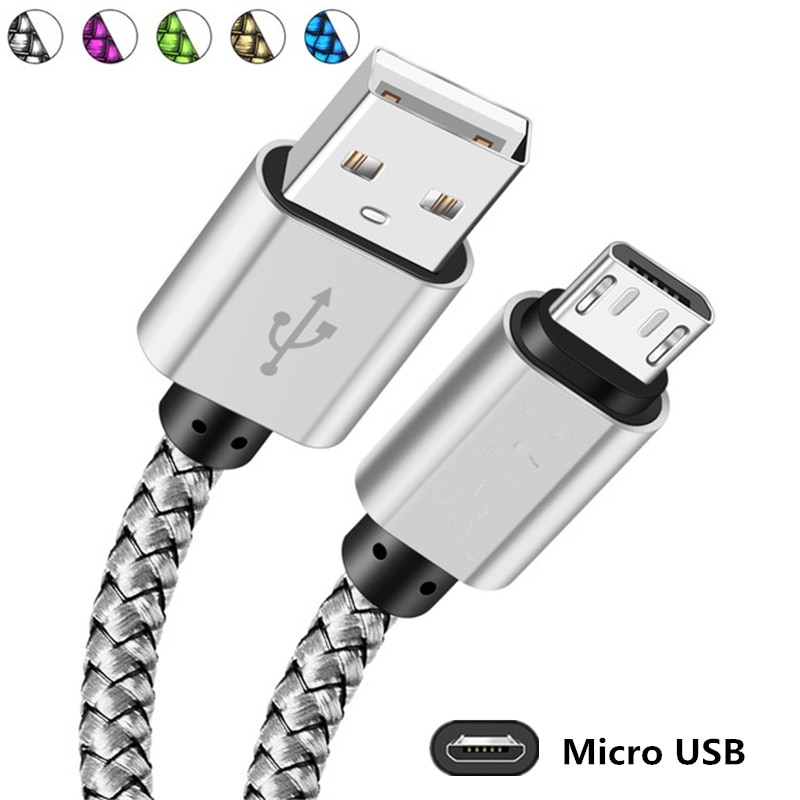 Cable de cargador Micro USB para Samsung Galaxy M10 A6 más J4 J6 Redmi 6a S2 Cable de datos para Xiaomi Mi A2 lite jugar HTC One X10