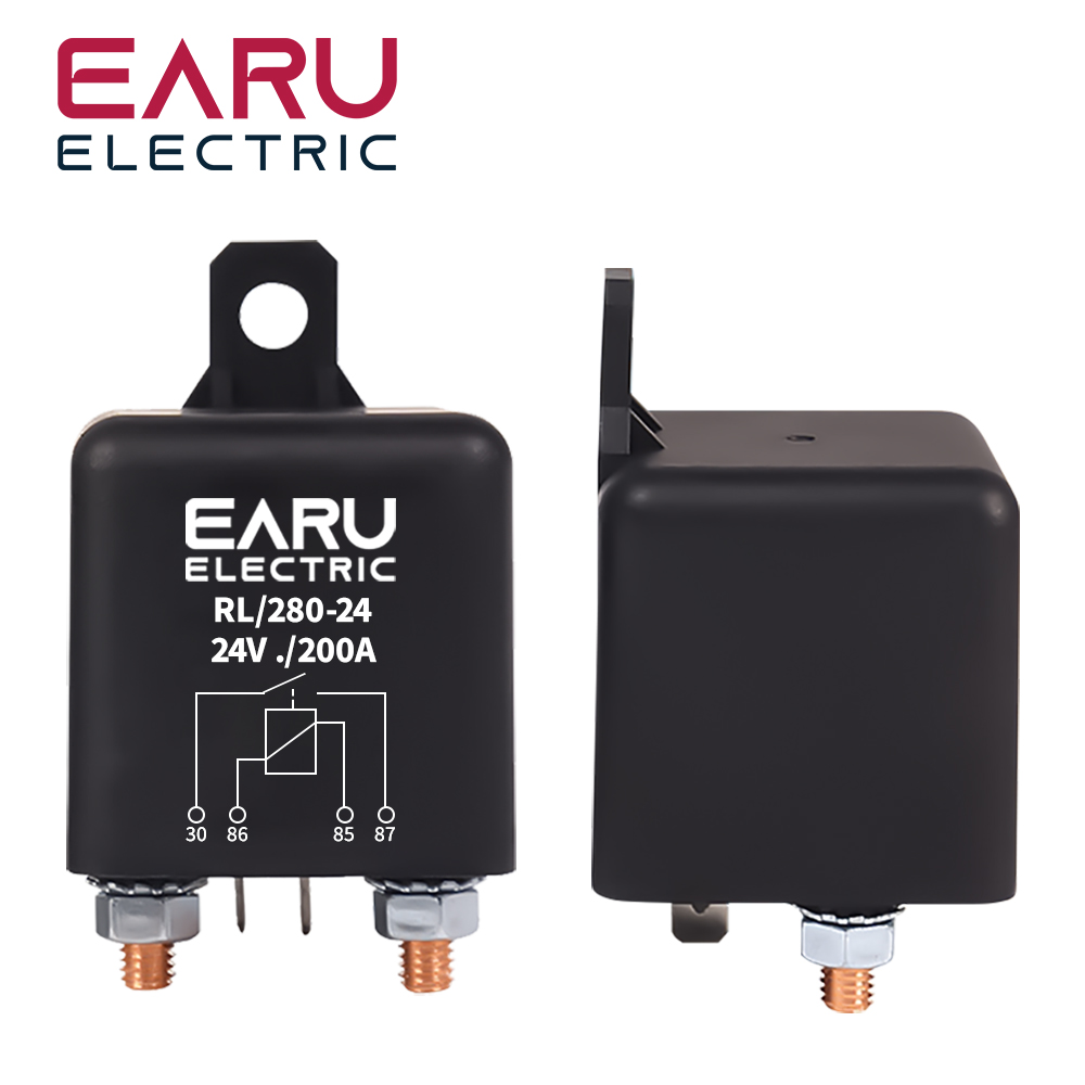 High Current Relay Starting Relay 200A 100A 12V 24V Power Automotive Heavy Current Start relay Car relay Earu: WHITE