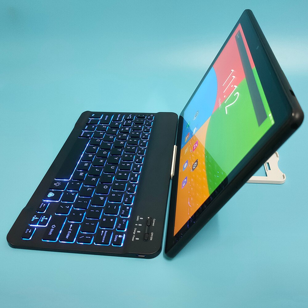 Bluetooth-toetsenbordhouder voor tablet 9-12 inch draadloos toetsenbord met achtergrondverlichting