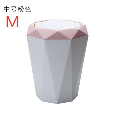 Modern Simple Home Rubbish Bin Trash Can Plastic Waste Rubbish Garbage Bin Wastebasket Trash Can Office Living Room: C