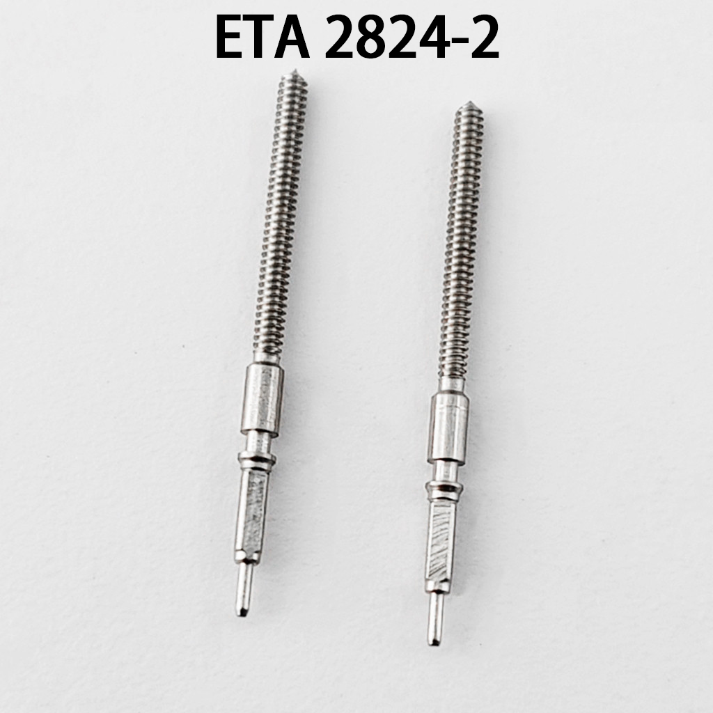 ETA 2836-2 2824-2 tige de remontage de montre en métal, Kit de mouvement de couronne en acier de remplacement, tige adaptée au mouvement 2836-2 2834-2 2824-2 2846: Black
