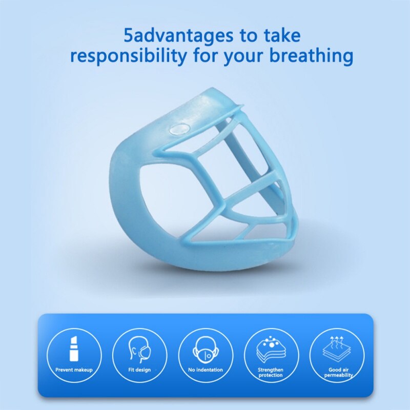 Lot De 5 Supports De Visage En Silicone 3D - Maintient L'Espace Respiratoire Et Protège Le Maquillage Sous Masque