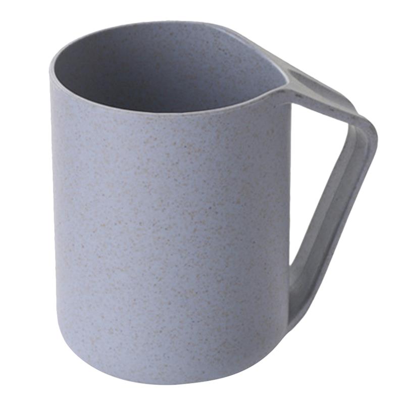Bathroom Cup Fashionable Wheat Straw Unbreakable Toothbrush Cup Bathroom Mug For Water Toothbrush Drinking Utensils Home Use: Blue