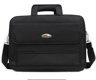 Scione heren zakelijke nylon aktetas heren 13 15 inch laptop handtas grote capaciteit waterdichte schoudertas crossbody tassen: 13 inch zwart