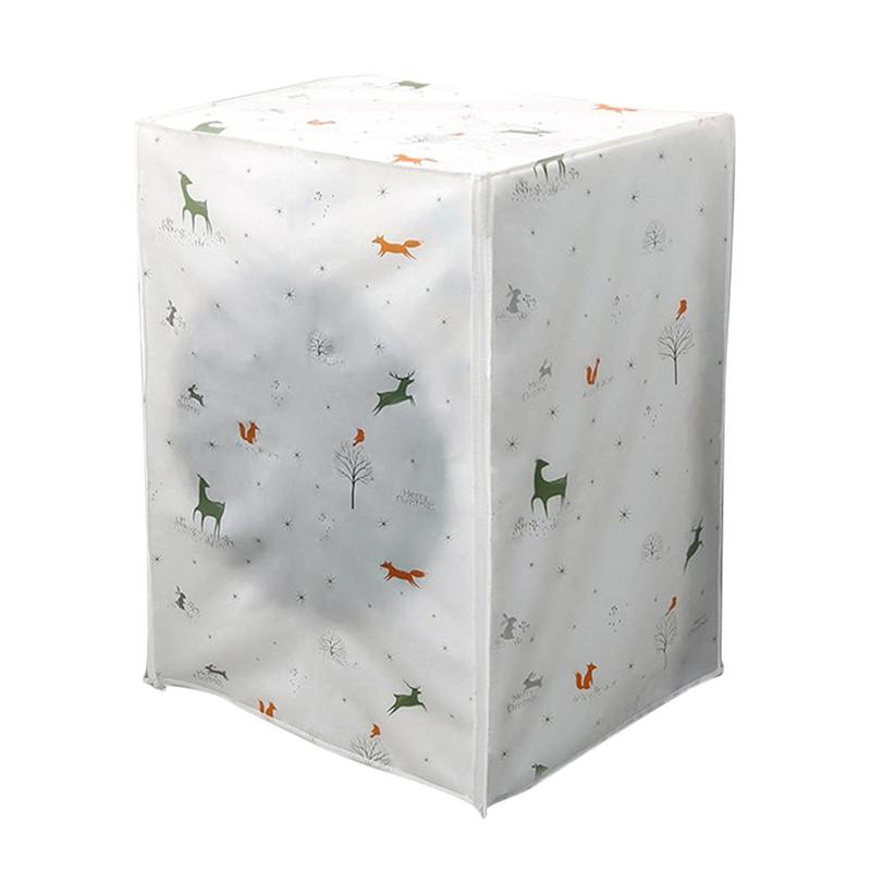 PEVA Washing Machine Cover 62*56*83cm Sunscreen Dust Washing Top Front Jacket Cover Case Dust Protective Machine Proof Open U4Y2