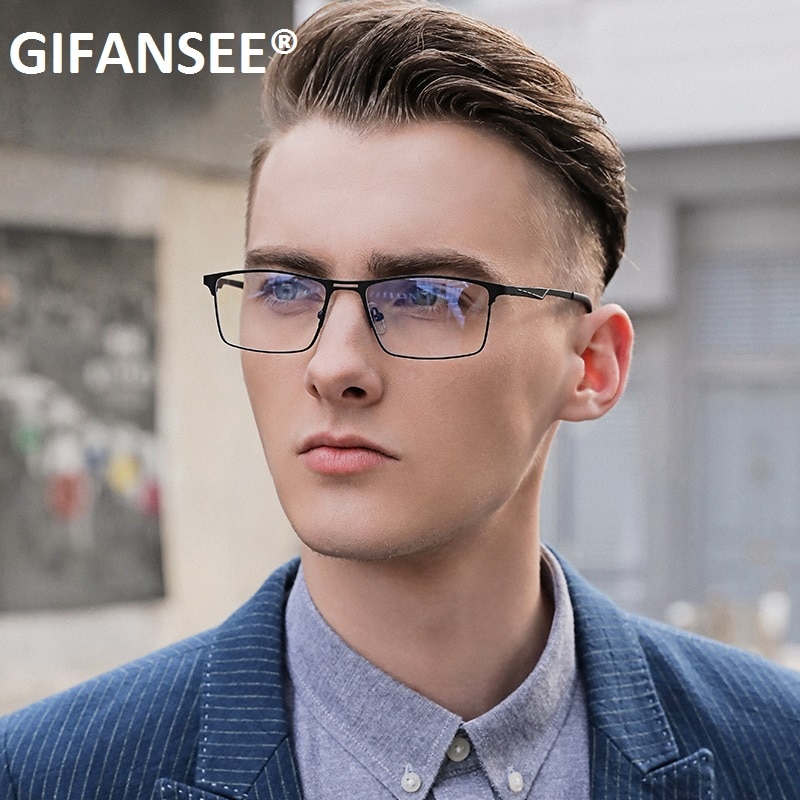 Anti Blauw Licht Straling Bril Mannen Computer Gaming Brillen Blocker Blokkeren Ray Bril Lentes Mobiele Telefoon Metalen Frame