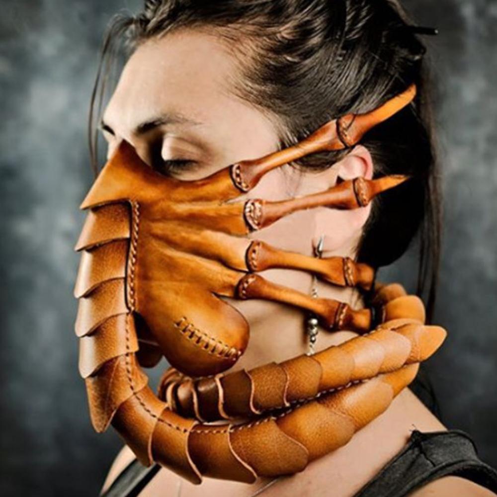 Horror Prop Rubber Scary Half Gezicht Facehugger Scorpion Masker Enge Scorpion Masker Halloween