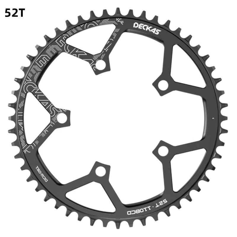 DECKAS 110BCD Kettingblad Voor Shimano Crown Ronde Zwart 36T 38T 40T 42T 44T 48T 50T 52T 54T Tandwiel Kettingwiel Voor 110mm Crankstel