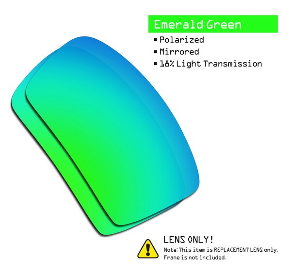 SmartVLT Polarized Replacement Lenses for Oakley Eyepatch 2 Sunglasses - Multiple Options: Emerald Green