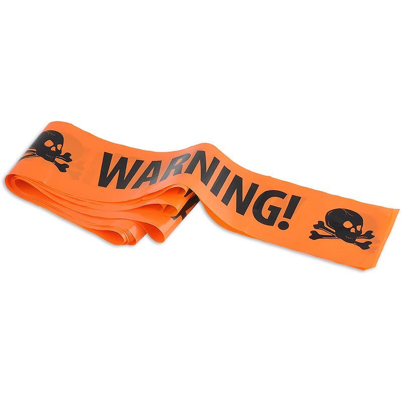 Mool halloween fest advarselstape skilt dekorasjon vindu rekvisitt dekorasjon plast