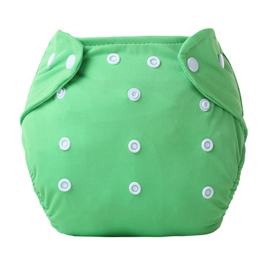 0-24m 1pc Nappies Adjustable Reusable Lot Baby Kids Boys Girls Washable Cloth Diaper Nappies Baby Solid Diaper Cover: Green 