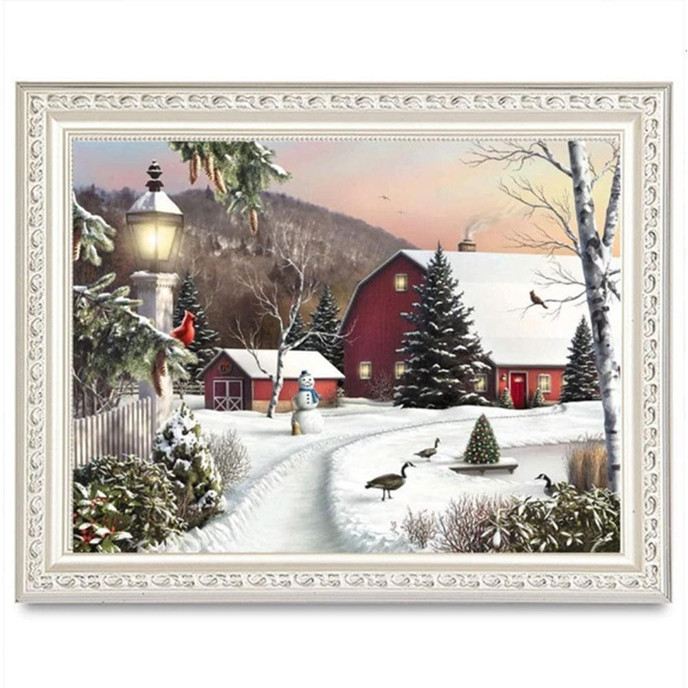 Dibujo bordado mosaico arte mural navideño punto de cruz Grande Taille 5d Broderie decoración equipos de diamantes patrón paintina I9G8