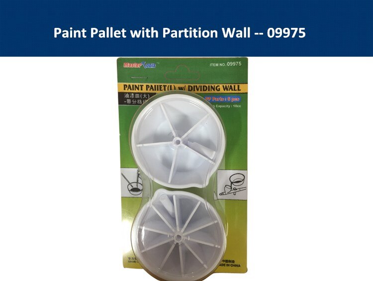 Trumpeter-herramientas maestras 09973 09974 09975, paleta de pintura, con reposabrazos, con modelo de pared de partición, herramienta artesanal para Hobby: 09975 Partition Wall