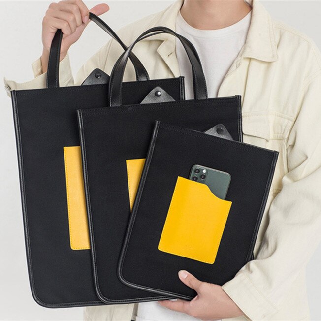 Moda teczki duża pojemność torba na laptopa dokument podróży Ipad Notebook organizator etui Tablet przechowywania ochrony torebka