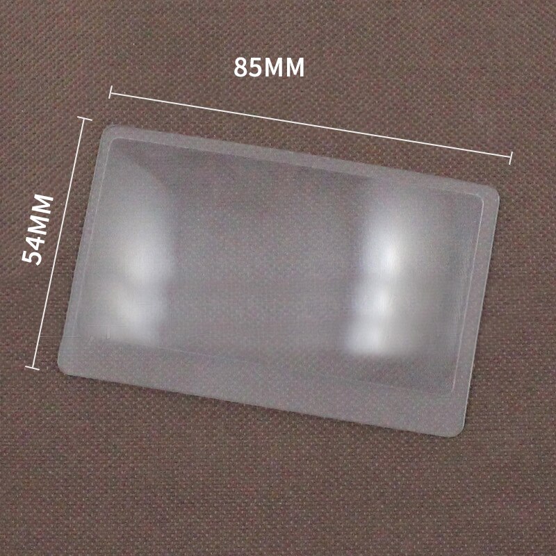 85x55mm Pocket Credit Card Size Transparent magnifying glass 1/10 PCS 3 X Magnifier Magnification Magnifying Fresnel LENS