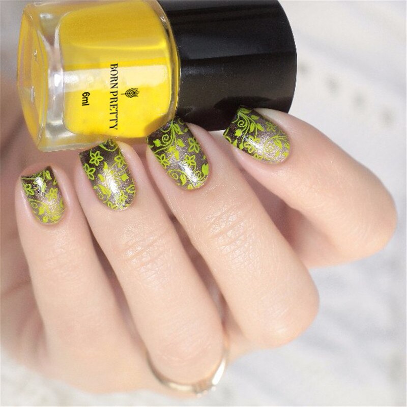 Geboren Pretty 6 Ml Nail Art Stamping Polish Geel Varnish Printing Polish Nail Art Stamping Polish