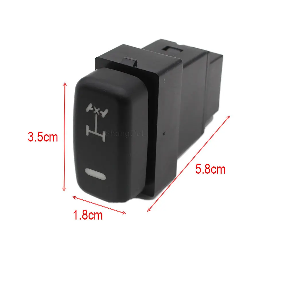 1Pc LED key switch power on off daytime running light DRL Mirror Switch Push Button For Mitsubishi Pajero V73 V93 V97 Lancer X