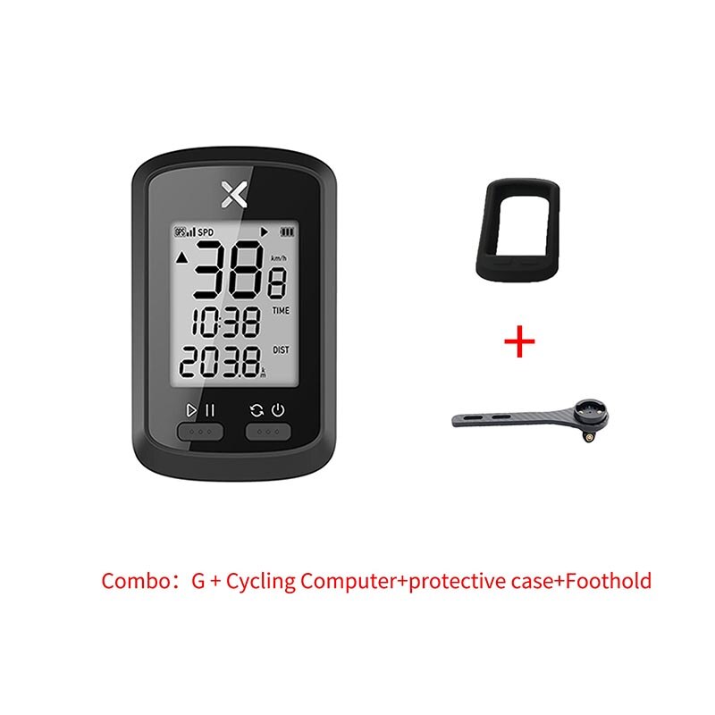 XOSS G+ Bike Computer wireless Bluetooth ANT+ GPS Cycling Computer For speed measurement navigation and data sharing LCD display: Combination 2