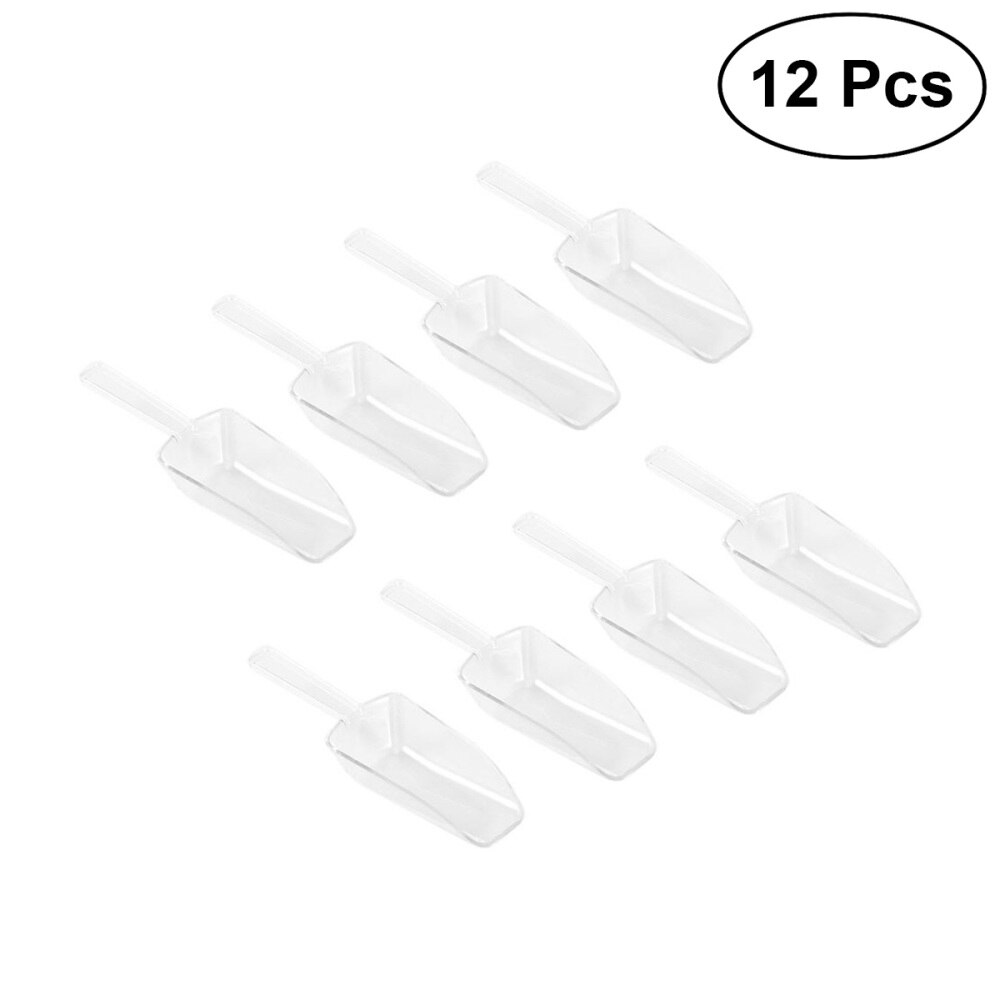 8Pcs Scoop Mini Clear Meel Ice Candy Dessert Buffet Popcorn Schop (Wit): White 1