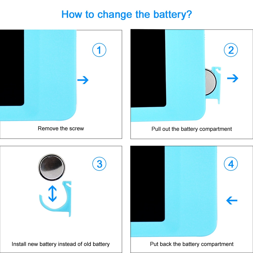 CHIPAL 10'' LCD Digital Writing Tablet Handwriting Drawing Message Pad Graphics e-write Board for Kids Children notepad