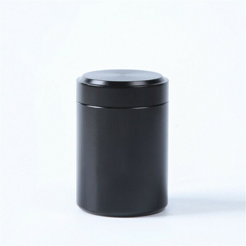 Colorful Durable Aluminum Herb Stash Jar Airtight Smell Proof Container Bottle Pots 70ML: Black