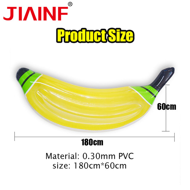 JIAINF 180cm Banana Erwachsene Pool Schwimm Reihe Männer Und Frauen PVC Wasser Runden Sport Strand Aufblasbare Schwimm Reihe Wasser matratze
