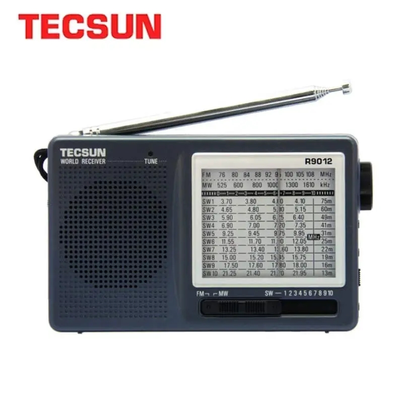 TECSUN R-9012 Radio FM AM SW Draagbare radio 12-bands Draagbare radio-ontvanger Hoge gevoeligheid Kortegolf zakradio met laag geluidsniveau