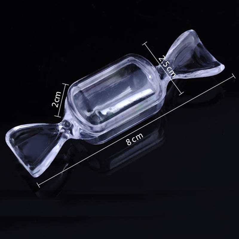 5pcs Candy Shape Storage Boxes Wedding Candy Chocolate Box Transparent Plastic Storage Box Organizer Baby Shower Box