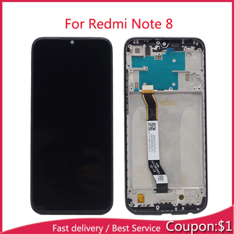 Für 6.3 "Xiaomi Redmi Hinweis 8T / Hinweis8 LCD Anzeige Mit berühren Bildschirm Tafel Montage Für Xiaomi Anzeige redmi Hinweis 8T Hinweis 8: Hinweis 8 Schwarz Rahmen