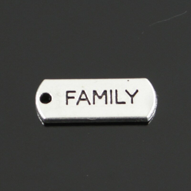 10 stücke Charms für immer glauben hoffen brave liebe gesegnet glauben traum fearless familie 21x8mm Tibetischen Silber DIY antike Anhänger: family